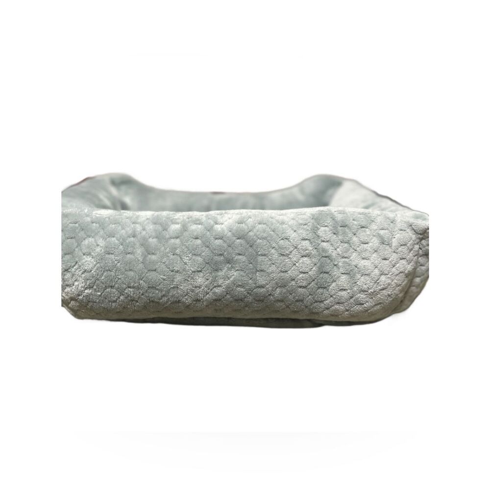 AVA Plush Rectangular Pet Bed in Light Sage Mint Green (18”x 21”) Soft Comfy Bed - Picture 6 of 14